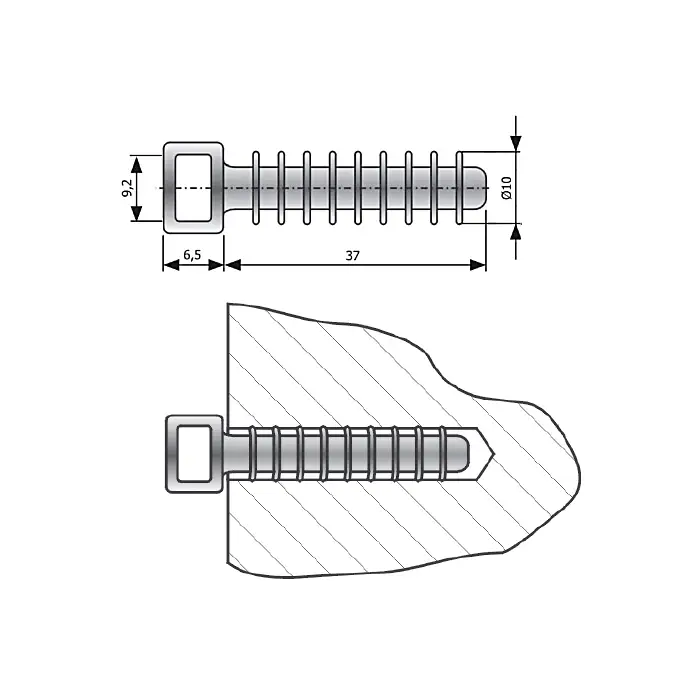 TRZYMAK D-10*P100